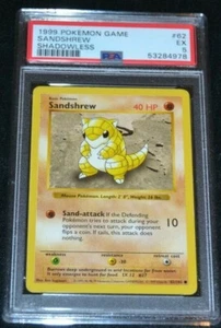 Shadowless Sandshrew # 62/102 Base Set Pokemon Trading TCG Game Cards PSA 5 EX - Picture 1 of 1