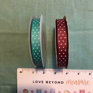 NEW! Stampin Up! 1/2" polka dots ribbon - 2 rolls - Picture 1 of 4