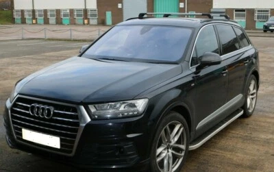 PARA AUDI Q7 SUV ALUMINIO TECHO SUPERIOR BARRAS TRANSVERSALES RIEL TRANSVERSAL BLOQUEABLE 2015-2020 Foto 1 de 4