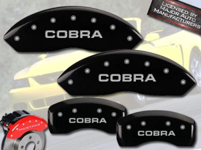 COBRA 2007 - 2008 福特野马谢尔比前后黑色 MGP 刹车卡钳盖 — 第 1/4 张图片