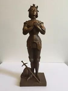 SAINT JOAN OF ARC STATUE SCULPTURE FIGURINE HISTORY CHURCH RELIGIOUS CATHOLIC A1 - Picture 1 of 3