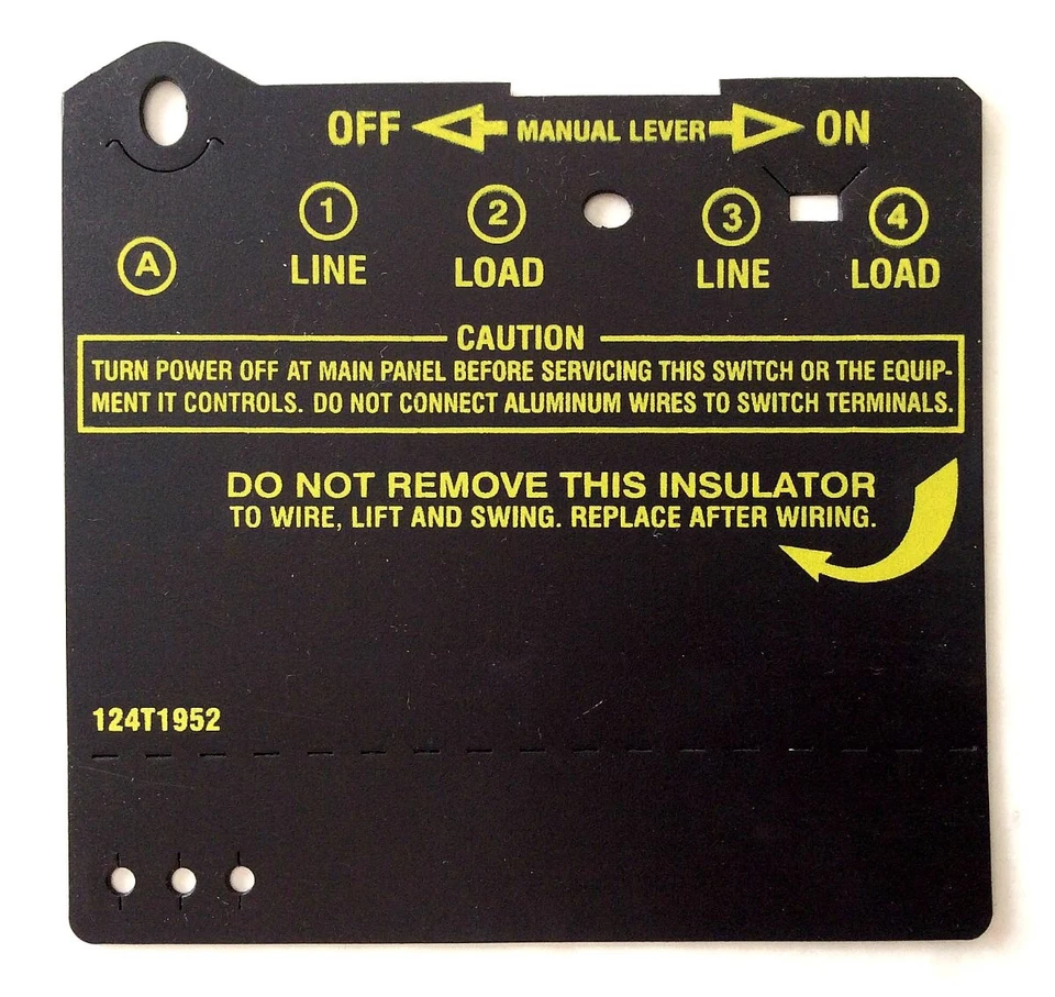 Intermatic Swimming Pool Timer Time Clock Cover Insulator, Black Part 124T1952  - Image 1 of 1