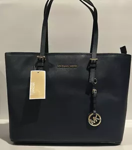 🐼💦 Michael Kors 🐼💦 Jet Travel Navy Leder Schultertasche Tasche Handtasche 🐼 GB47 - Bild 1 von 5