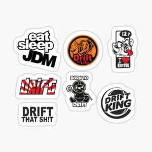 7x pack of JDM drift stickers bomb car flag stickers racing trucks vans SUV - Picture 1 of 1