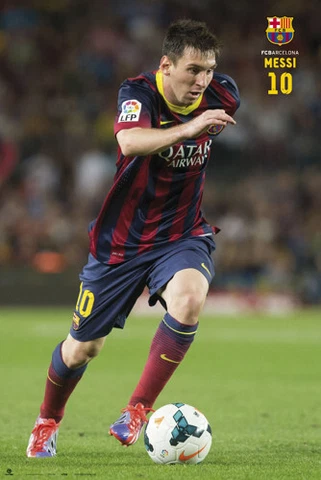 FC Barcelona LIONEL MESSI MAGNIFICENT Spanish La Liga Soccer Action 24x36 POSTER Cover