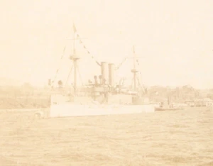 1898 Battleship USS Maine Pre Explosion Havana Spanish American War Stereoview - Picture 1 of 6