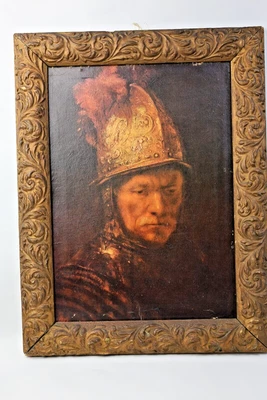EL HOMBRE DEL CASCO DORADO DE REMBRANDT - ESTAMPADO ENMARCADO - HECHO EN CANADÁ Foto 1 de 4