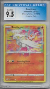 Pokemon Shining Fates Reshiram Amazing Rare 017/072 Graded CGC 9.5 Gem Mint!!! - Picture 1 of 2
