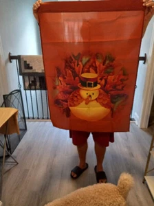 Siebdruck Türkei Herbst Haus Flagge 25" x 35" 2-seitig - Bild 1 von 1