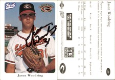Jason Woodring Signed 1996 Best Delmarva Shorebirds #30 Card Auto AU