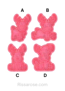 Rudolph Cookie Cutter Stamp Christmas Red Nose Reindeer PYO cookie - Picture 1 of 2