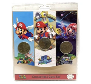 Nintendo Super Mario 64 Sunshine Galaxy Collectible Coin SeT New Sealed - Picture 1 of 3