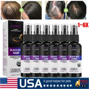 1~6X Black Rice Water Spray Hair Growth And Regrowth,Hair Growth Serum Treatment - Picture 1 of 16