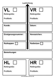 400 Reifenetiketten für Einlagerung 105x148mm oder 105x74mm Rad/Reifen Aufkleber - Bild 1 von 3