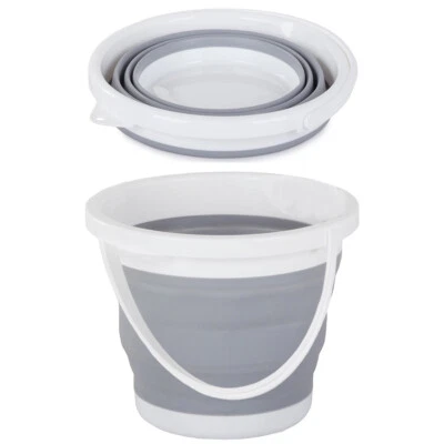 Faltbarer Silikon Eimer Wassereimer Wischeimer 5 Liter Campingeimer platzsparend - Bild 1 von 4