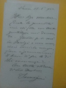 Autografi Francesco Tamagno Lettera autografa 13 giugno 1902 - Foto 1 di 2