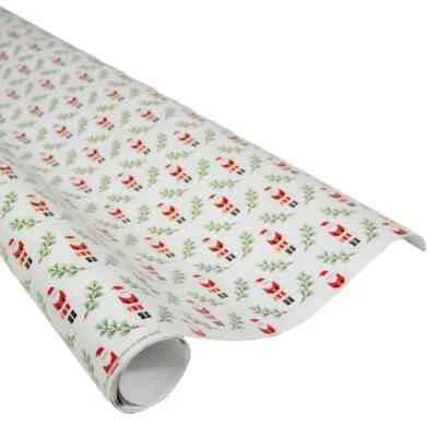Caspari 8' Continuous Gift Wrap Roll, Little Santas (97850RC) - Image 1 of 3