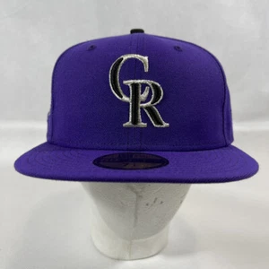 New Era 59FIFTY COLORADO ROCKIES Purple Black 20TH ANNIV. Fitted Hat 7 1/4" NWT - Picture 1 of 5
