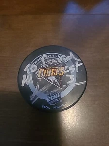 Nice Johnstown Chiefs ECHL SGA Hockey Puck. Northwest Bank.  Signed - Picture 1 of 2