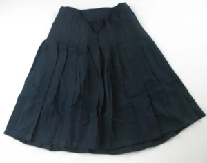 LANDS END Navy School Uniform Pleated Skirt Below the Knee Girls 6 *GC* - Picture 1 of 4