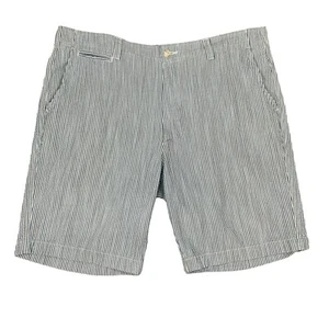Daniel Cremieux Seersucker Shorts Mens 36 Copen Striped Flat Front Cotton Chino - Picture 1 of 10