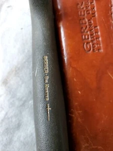 Vtg Gerber Big Hunter 5.5" Fixed Blade Knife Tool Steel Made In USA W/Sheath - Picture 1 of 7