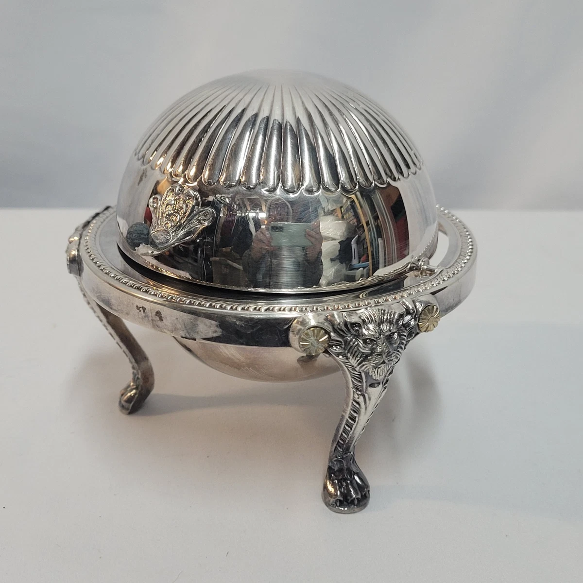 FB Rogers Silver Coin Antique US Silver-Plated Butter Dishes for