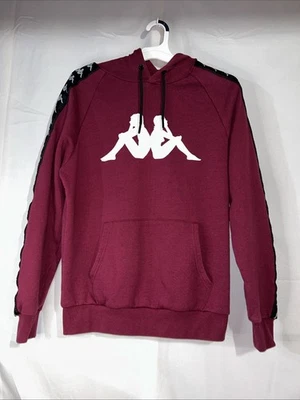 Kappa  Hoodie Pullover Sz L Maroon Spellout Logo Sweatshirt  Fleece - Image 1 of 4