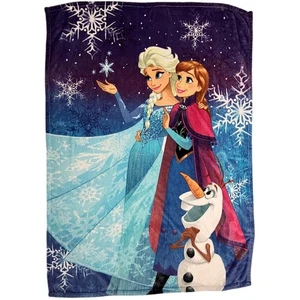 Disney Frozen Winters Eve Manta Gruesa Vellón 60x80 GRANDE Cálida Copo de Nieve - Imagen 1 de 5