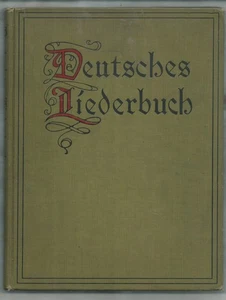 c.1906 vintage German SONG BOOK Deutsches Liederbuch for American Students HC/VG - Foto 1 di 2