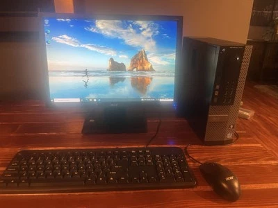 Dell Optiplex 7010 I5 3470, 16 GB RAM 240GB SSD Desktop PC Win 10. 19in Monitor  - Image 1 of 2