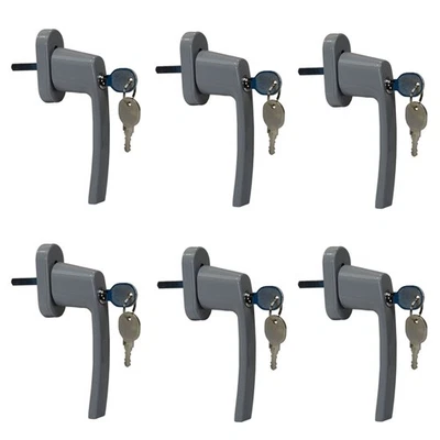 6x Fenstergriff abschließbar Fensteröffner Fensterhebel Griff mit Schloß - Bild 1 von 4