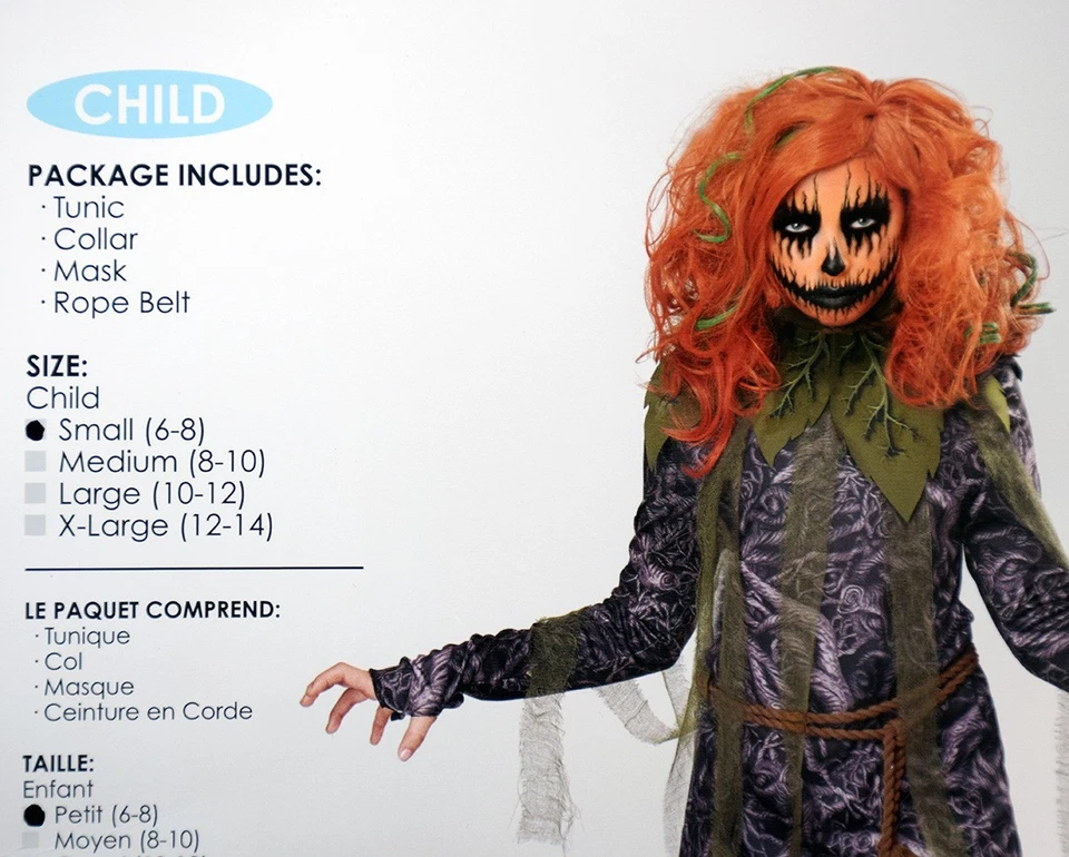 California Costumes Pumpkin Monster Girl Kid's Sizes S / M / L Halloween Costume - Image 1 of 4