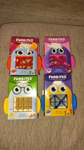 FunBites Kids Food Cutters Set Of 4 Bite-Size Shapes: Hearts Triangles Squares - Picture 1 of 6