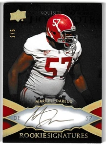 2011 Upper Deck Exquisite Auto /5 Marcell Dareus Alabama Crimson Tide RC #66 - Picture 1 of 1