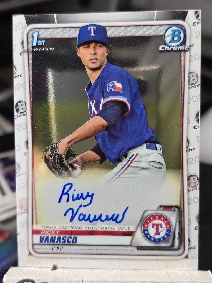 2020 Bowman Chrome Ricky Vanasco Auto #CPA-RV Texas Rangers L2 - Image 1 of 1