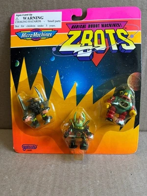 Micro Machines Z-Bots Robot Machines 3-Pk Fusor Karak Zerotron Galoob 1997 MOC - Image 1 of 2
