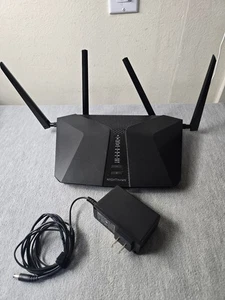 PRE-OWNED NETGEAR RAX42 NIGHTHAWK AX5 AX4200 5-STREAM ROUTER W/ADAPTER - Picture 1 of 10