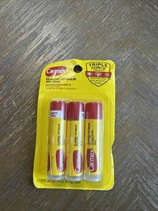 Carmex Classic Balsamo Labbra Medicato - SPF 15 Triple Force Forumla, 3 Stick (NUOVO) - Foto 1 di 2