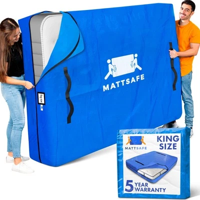 Bolsas de colchón MattSafe para mudanza y almacenamiento (Cali King Size) - Funda de colchón Foto 1 de 4