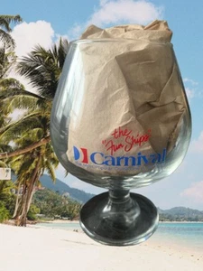 Vintage Carnival Cruises Brandy Cognac Snifter Glass Barware The Fun Ships - Picture 1 of 9