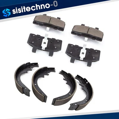 Front & Rear Ceramic Brake Pads And Drum Shoes fits 1994 1995 Dodge Ram 1500 - Image 1 of 4