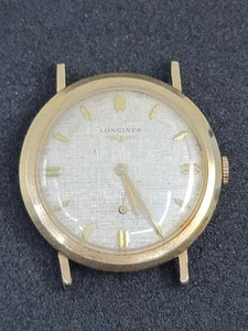 Vintage 1962 Longines Mens 17j Watch 370 Gold Filled Quilted Dial Working Cond. - Picture 1 of 7