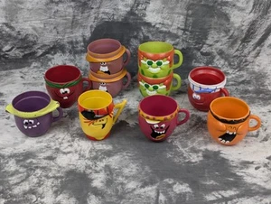 Vintage Pillsbury Funny Face Cups Mugs 1969-1974 Set Of 10 - Picture 1 of 22