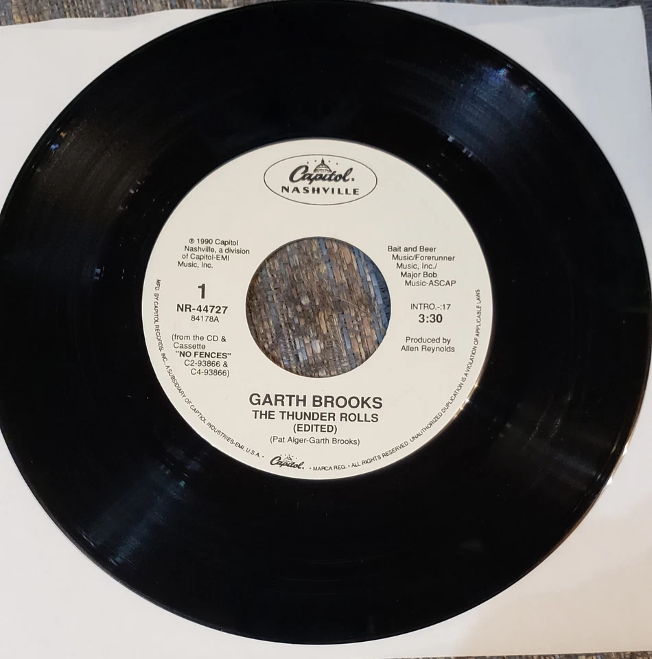 Garth Brooks 45rpm The Thunder Rolls (Edited) - Victim Of The Game  Capital - Image 1 of 4