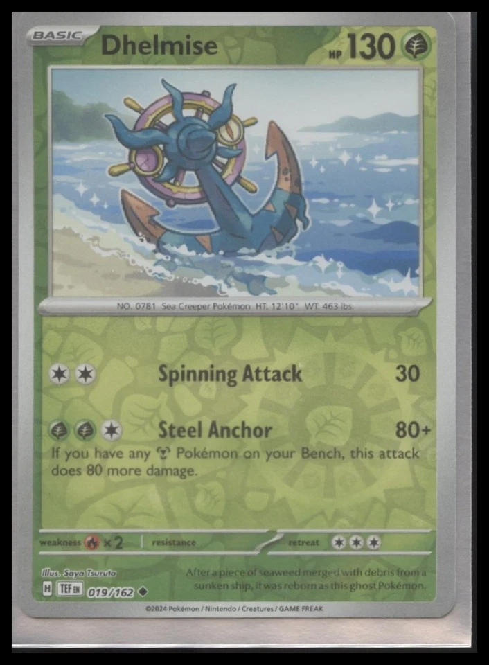 SV05: Temporal Forces #019/162 Dhelmise Reverse Holo - Image 1 of 1