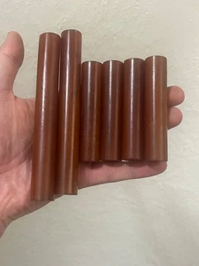 Vintage Phenol Bernstein Bakelit Catalin Komponentengriffe marmoriert 137,7 g orange - Bild 1 von 15