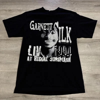 Garnett Silk Shirt 1994 Reggae Sunsplash Jamaica Tribute Men’s Black Top Medium - Image 1 of 2