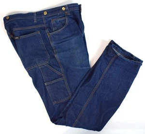 KEY Carpenter Denim Jeans Work Pant With Suspender Buttons * Men's 32 x 34 - Picture 1 of 10