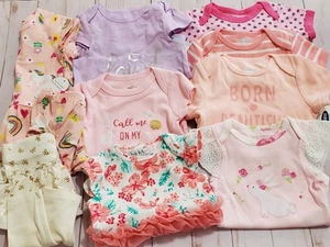 New Baby Girl Clothes Size 0-3 3-6 Months Rompers Outfits Dress Lot Of 10pc - Picture 1 of 9